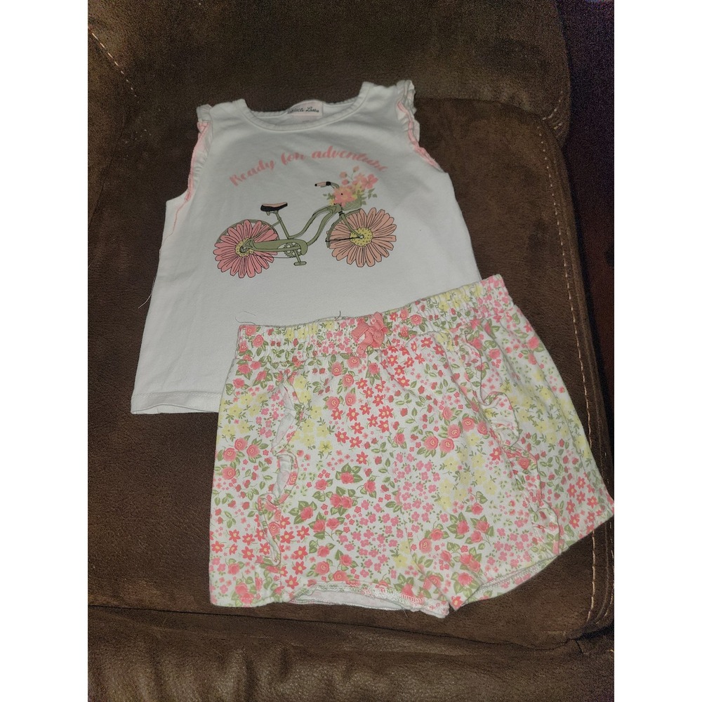 Little lass ready for adventure bike floral outfit size 6x
